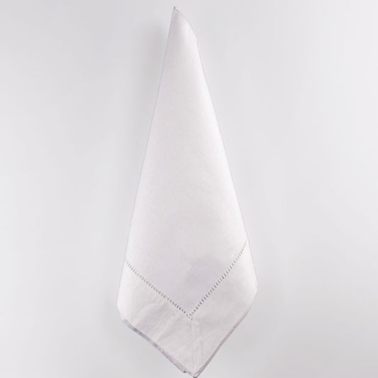 Linen Hemstitch Dinner Napkins Embroidered with Monogram - Set of 6