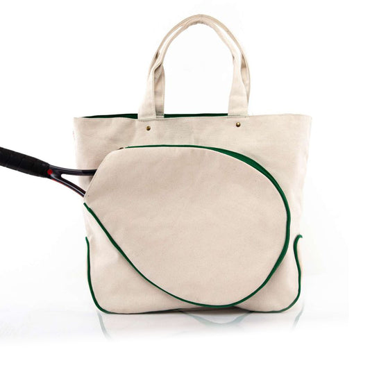 Embroidered Tennis Bag Canvas Tote with Monogram or Personalization