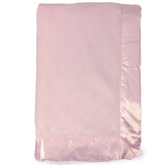 Satin Trim Tahoe Microfleece Baby Blanket