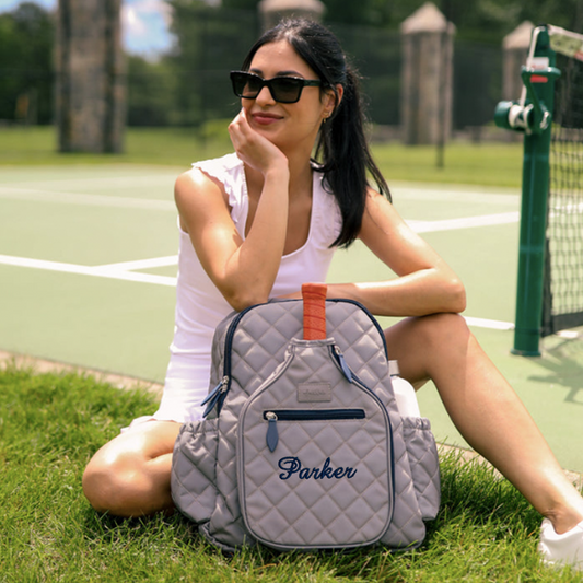 Ame & Lulu Pickleball Time Women's Backpack Personalized