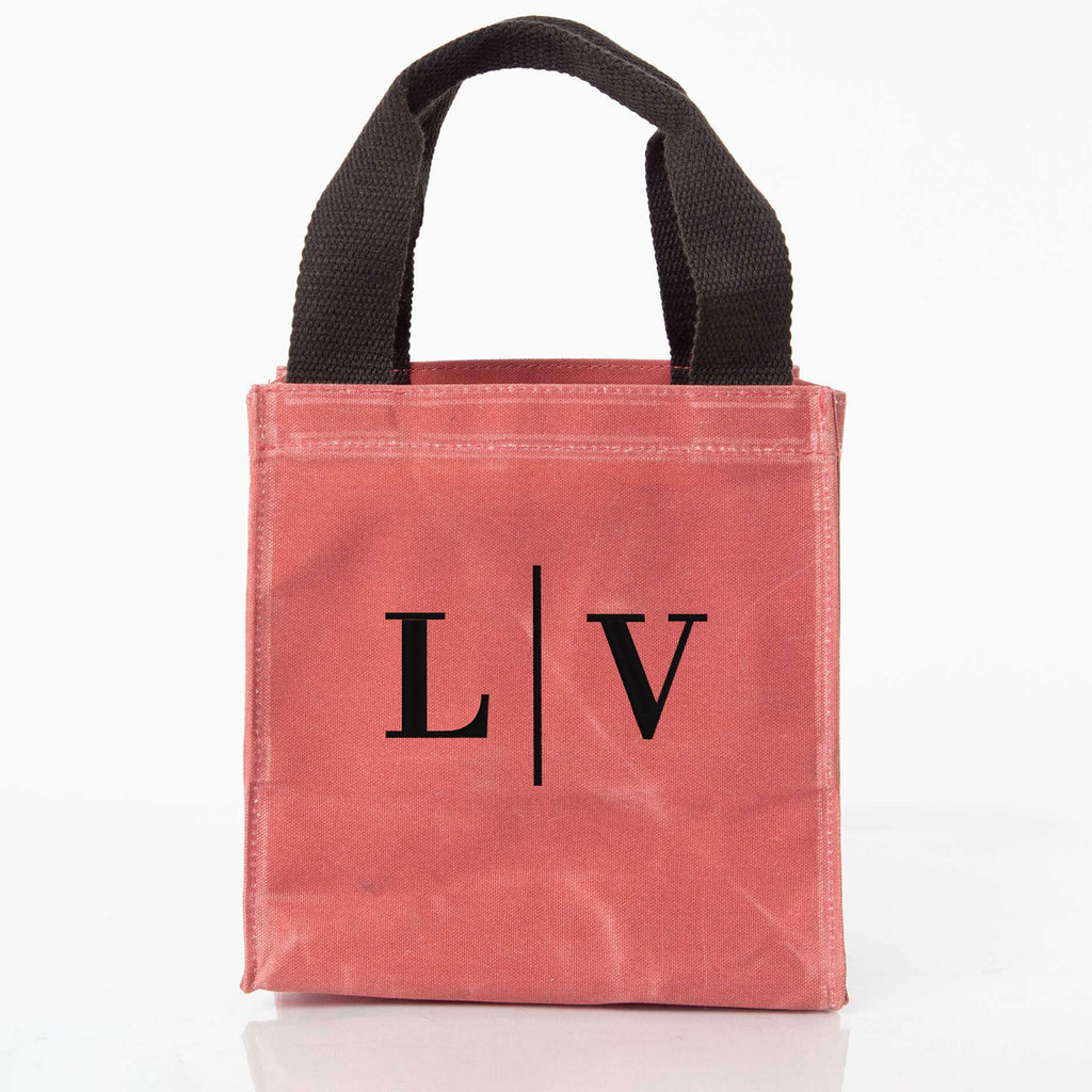 Personalized Waxed Canvas Bottle Carrier