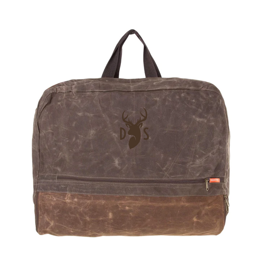 Personalized Embroidered Waxed Canvas Garment Bag