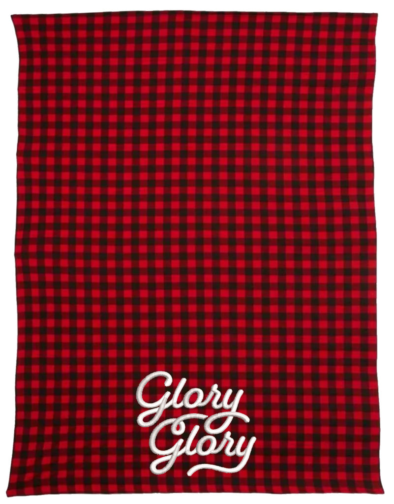 Glory Glory Red and Black Plaid Blanket