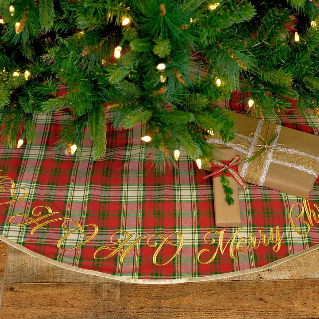 HO HO Holiday Tree Skirt Pitch A Stitch Plus